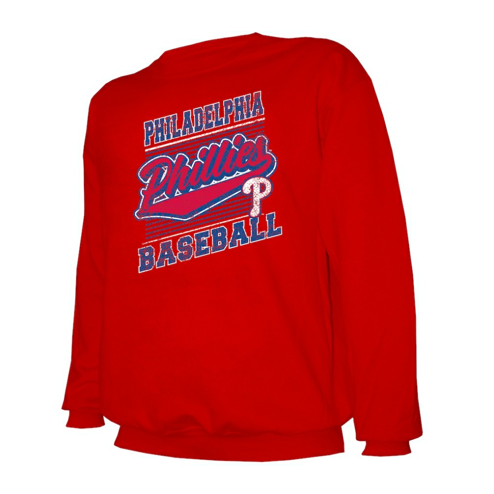Philadelphia Phillies Stitches Lightweight Crew Sweatshirt - MLB Sweatshirts