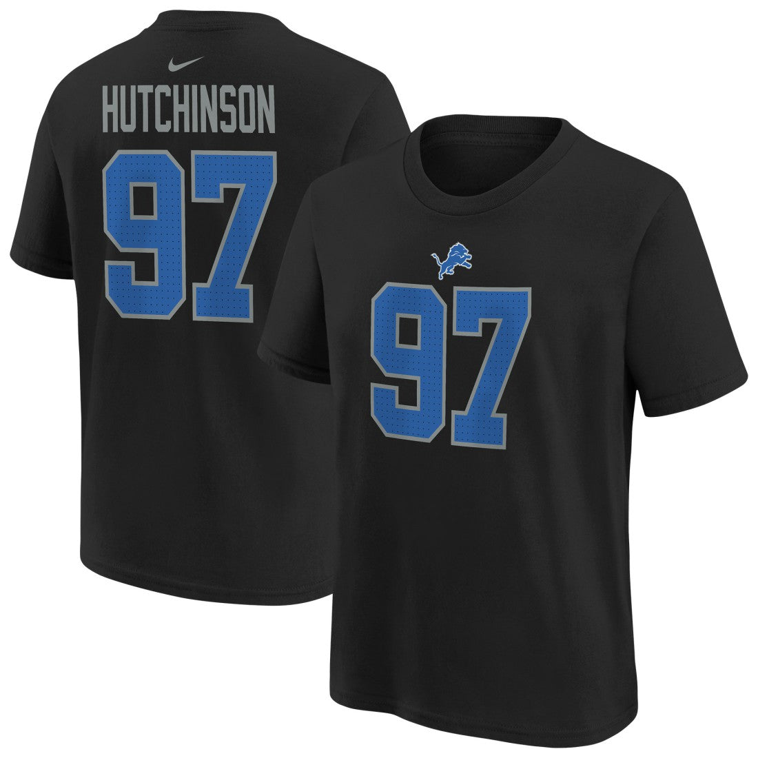 Detroit Lions Aidan Hutchinson  Player Name & Number T-Shirt | NFL Outlet