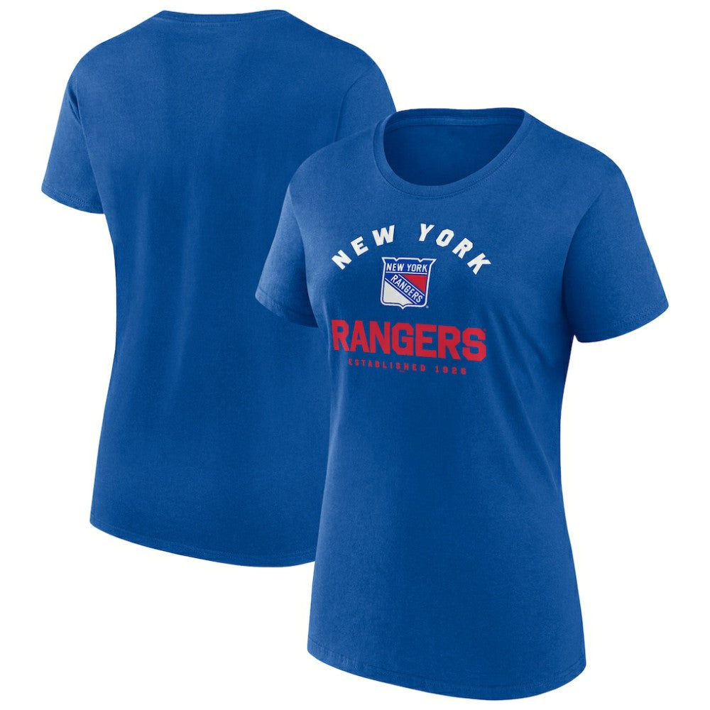 New York Rangers Logo Athletic Women's Unrivaled T-Shirt -  NHL T-shirts