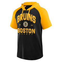 Boston Bruins Logo Athletic Prime Raglan Short Sleeve Pullover Hoodie -  NHL Hoodies