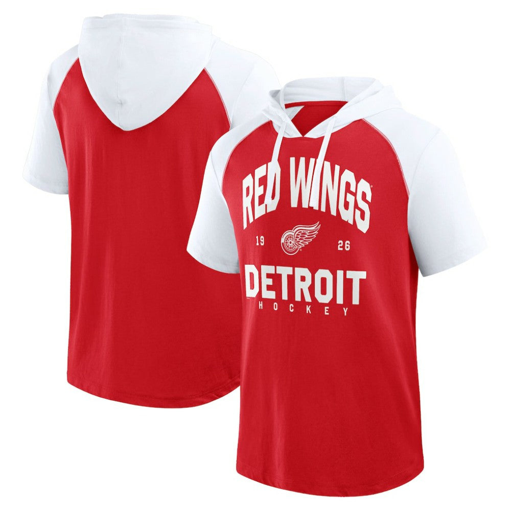 Detroit Red Wings Logo Athletic Prime Raglan Short Sleeve Pullover Hoodie -  NHL Hoodies