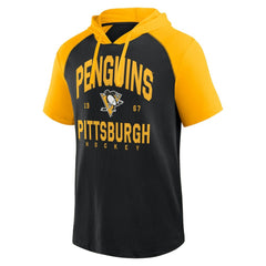 Pittsburgh Penguins Logo Athletic Prime Raglan Short Sleeve Pullover Hoodie -  NHL Hoodies