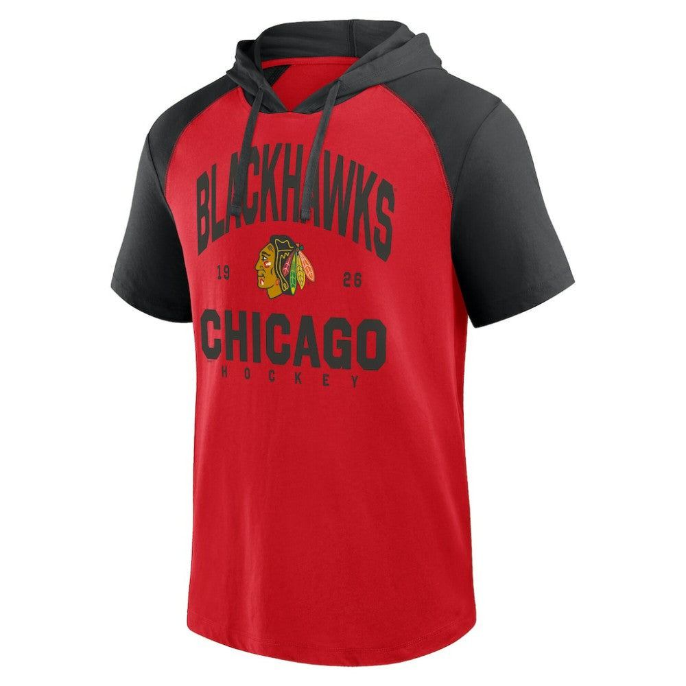 Chicago Blackhawks Logo Athletic Prime Raglan Short Sleeve Pullover Hoodie -  NHL Hoodies