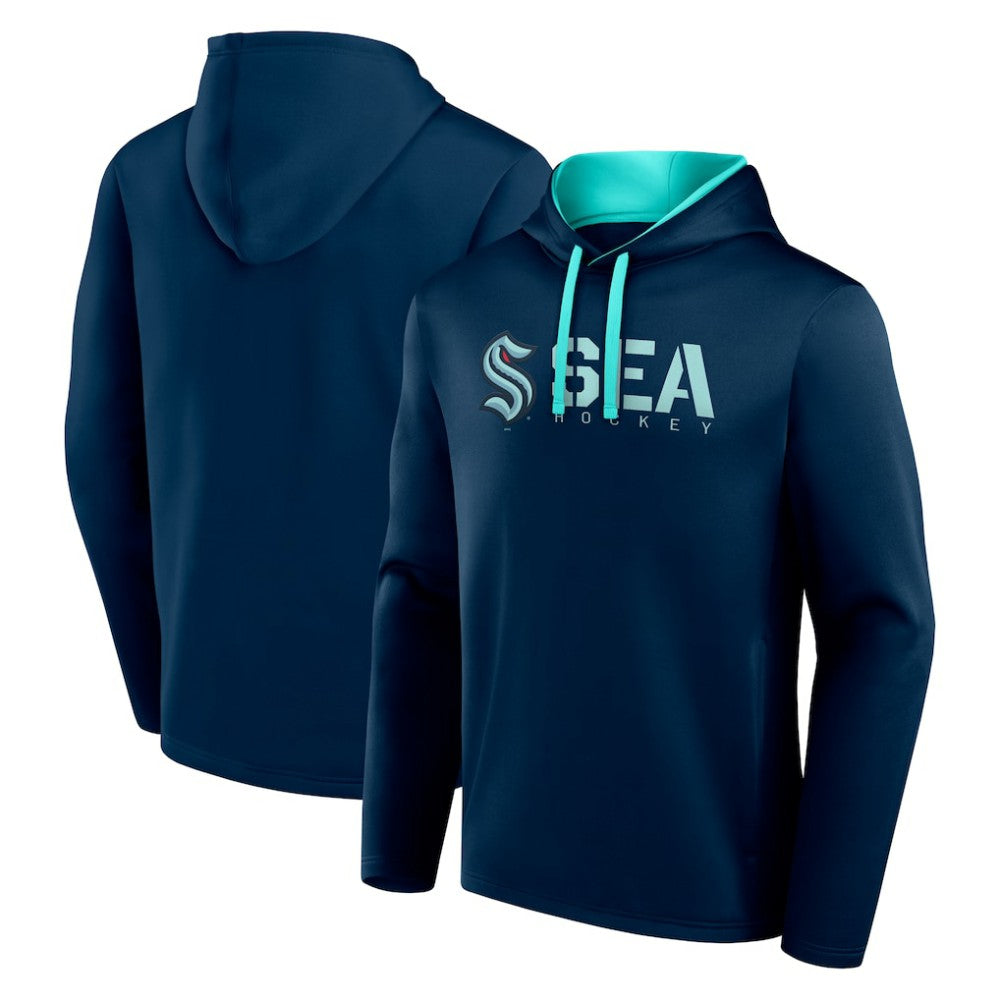 Seattle Kraken Logo Athletic Head Start Pullover Hoodie -  NHL Hoodies