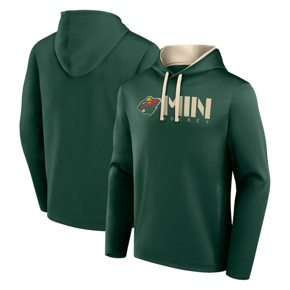 Minnesota Wild Logo Athletic Head Start Pullover Hoodie -  NHL Hoodies