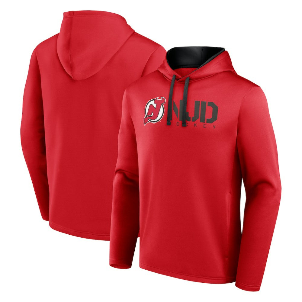 New Jersey Devils Logo Athletic Head Start Pullover Hoodie -  NHL Jerseys