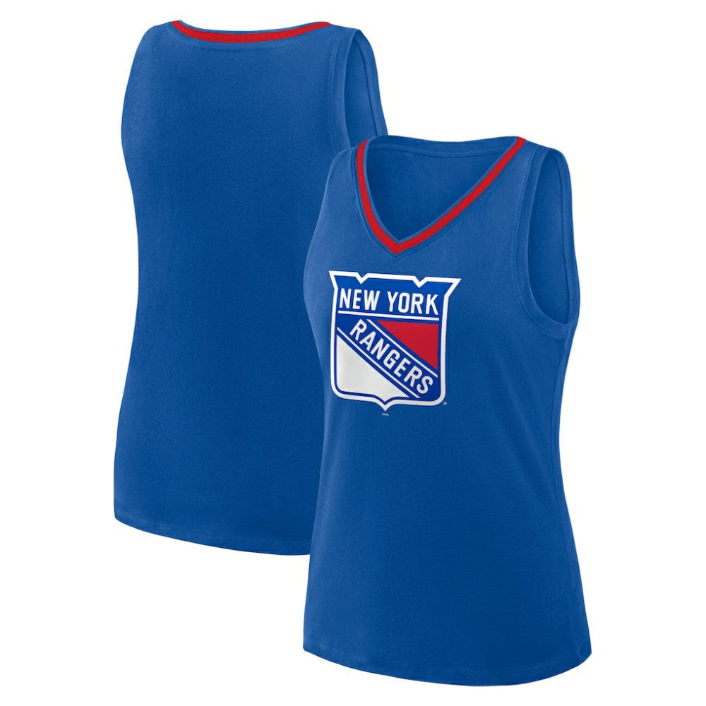 New York Rangers Logo Athletic Women's Stellar Win V-Neck Tank Top -  NHL Tank Top