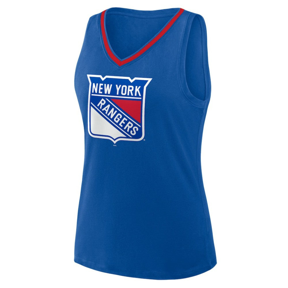 New York Rangers Logo Athletic Women's Stellar Win V-Neck Tank Top -  NHL Tank Top
