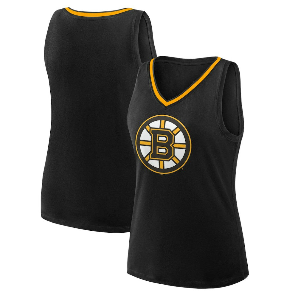 Boston Bruins Logo Athletic Women's Stellar Win V-Neck Tank Top -  NHL Tank Top