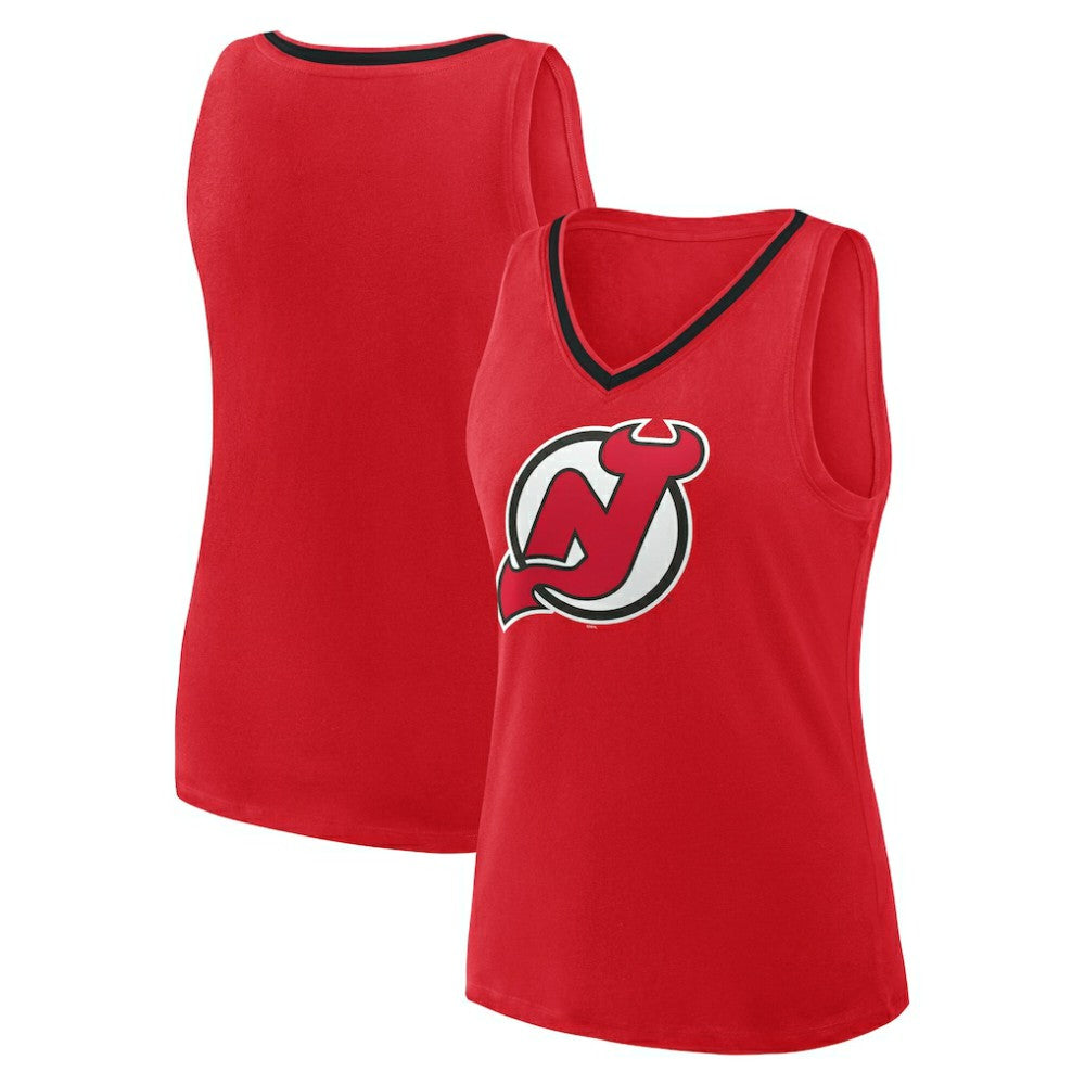 New Jersey Devils Logo Athletic Women's Stellar Win V-Neck Tank Top -  NHL Jerseys