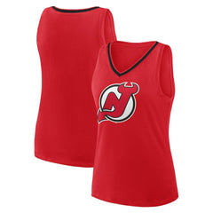 New Jersey Devils Logo Athletic Women's Stellar Win V-Neck Tank Top -  NHL Jerseys