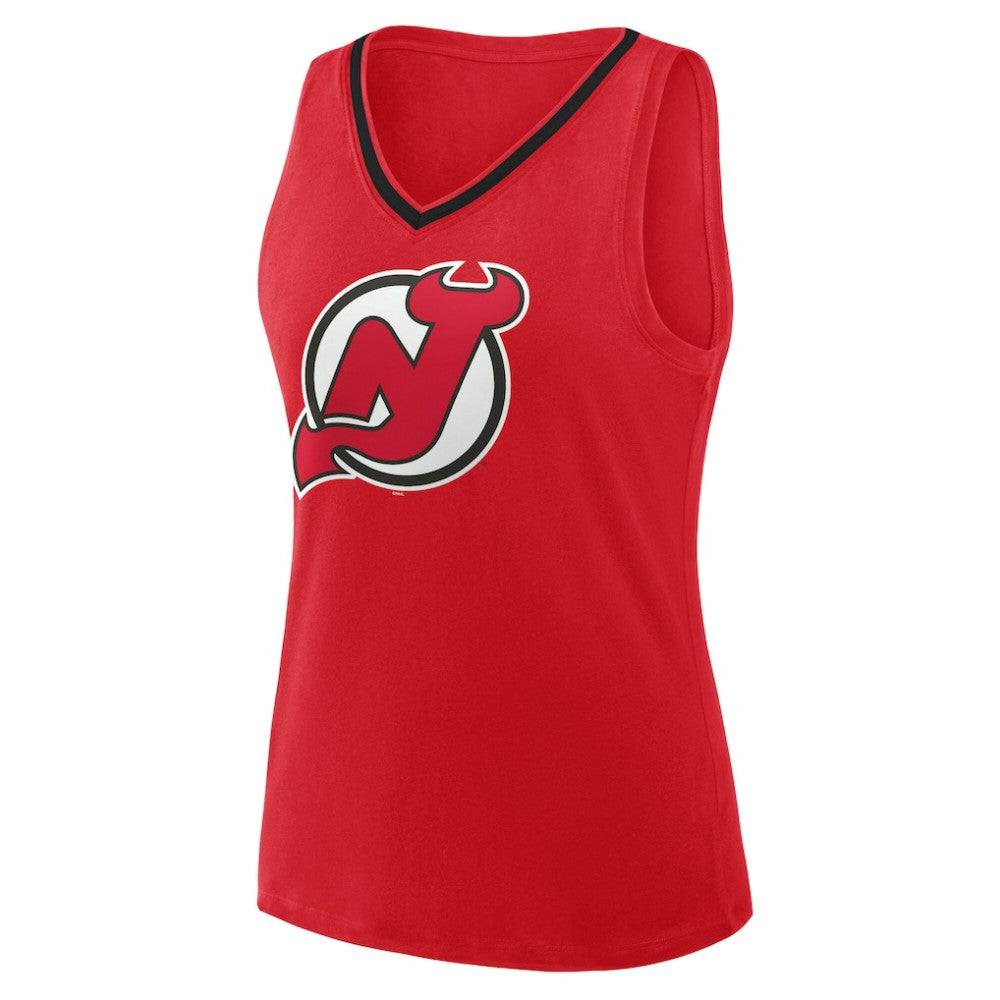 New Jersey Devils Logo Athletic Women's Stellar Win V-Neck Tank Top -  NHL Jerseys