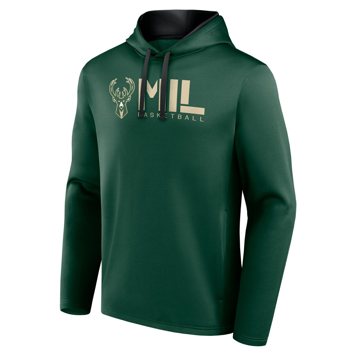 Hunter Green Milwaukee Bucks Logo Athletic Head Start Pullover Hoodie | NBA