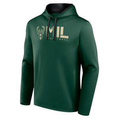 Hunter Green Milwaukee Bucks Logo Athletic Head Start Pullover Hoodie | NBA