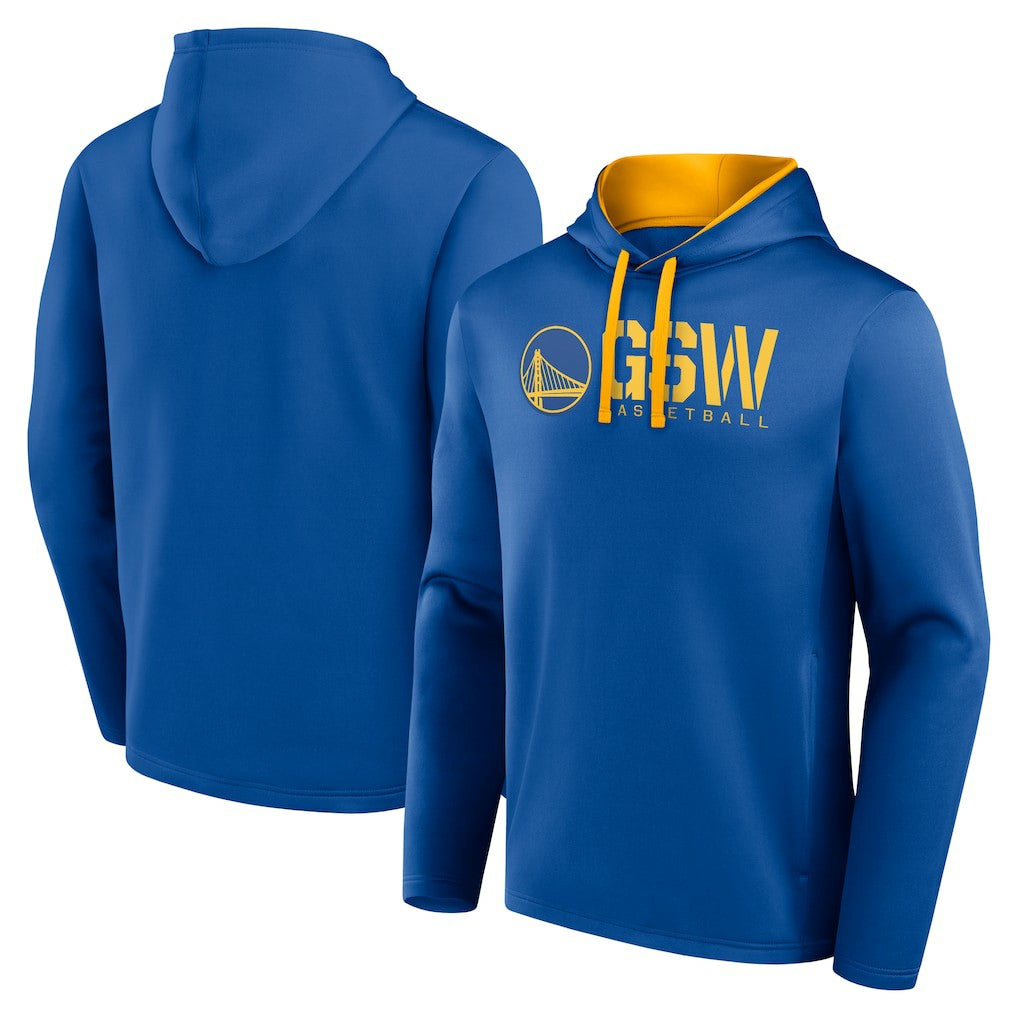 Royal Golden State Warriors Logo Athletic Head Start Pullover Hoodie sale | NBA
