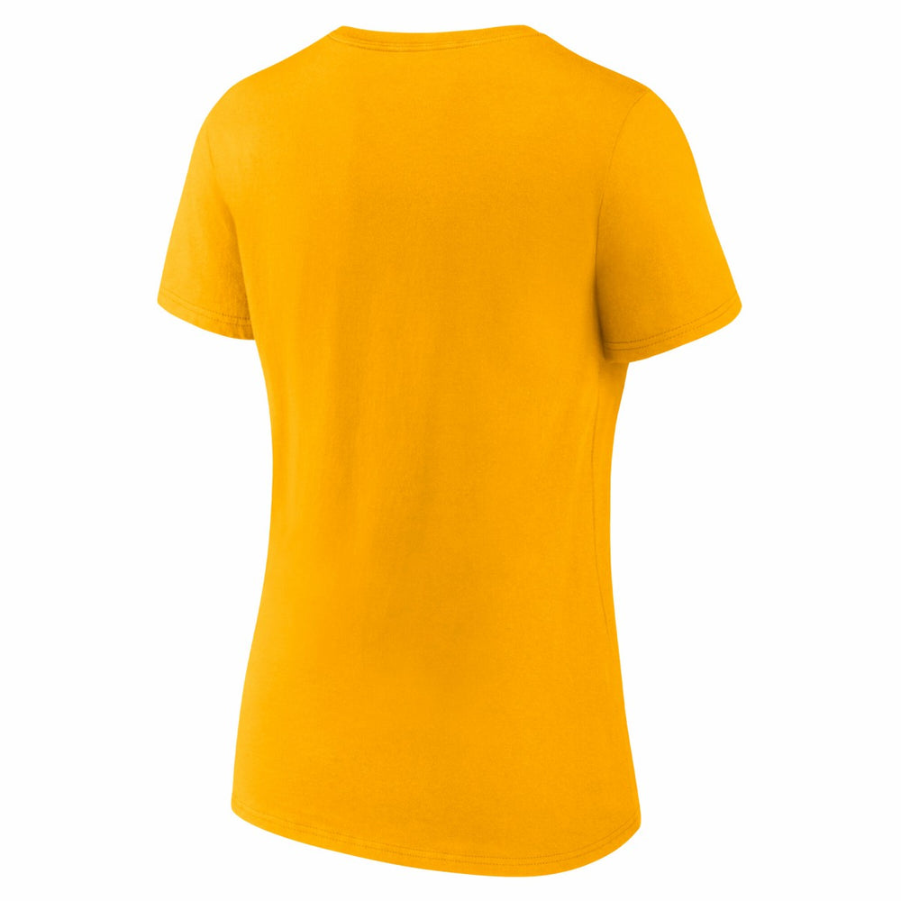 Gold Los Angeles Lakers Logo Athletic Women's Unrivaled V-Neck T-Shirt | NBA