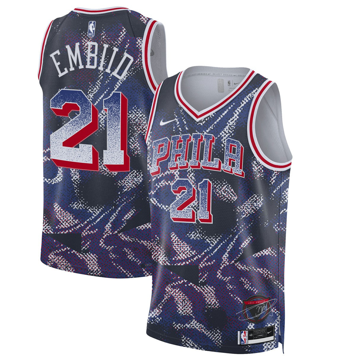 Navy Joel Embiid Philadelphia 76ers Unisex 2025 Select Series Swingman Player Jersey | NBA