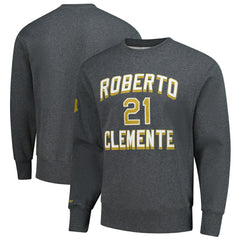 Roberto Clemente Pittsburgh Pirates Mitchell & Ness Legends Collection Vintage Logo Name & Number Fleece Pullover Sweatshirt - MLB Pullover