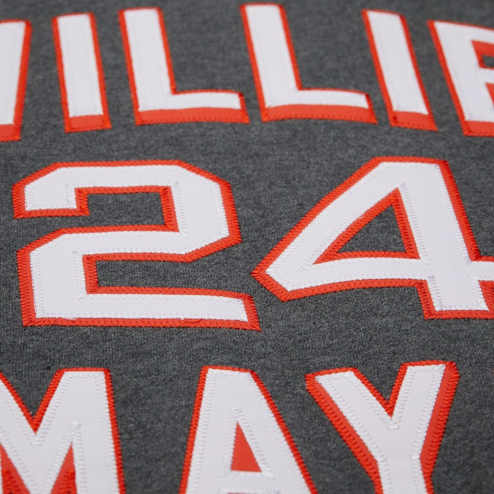 Willie Mays San Francisco Giants Mitchell & Ness Legends Collection Vintage Logo Name & Number Fleece Pullover Sweatshirt - MLB Pullover