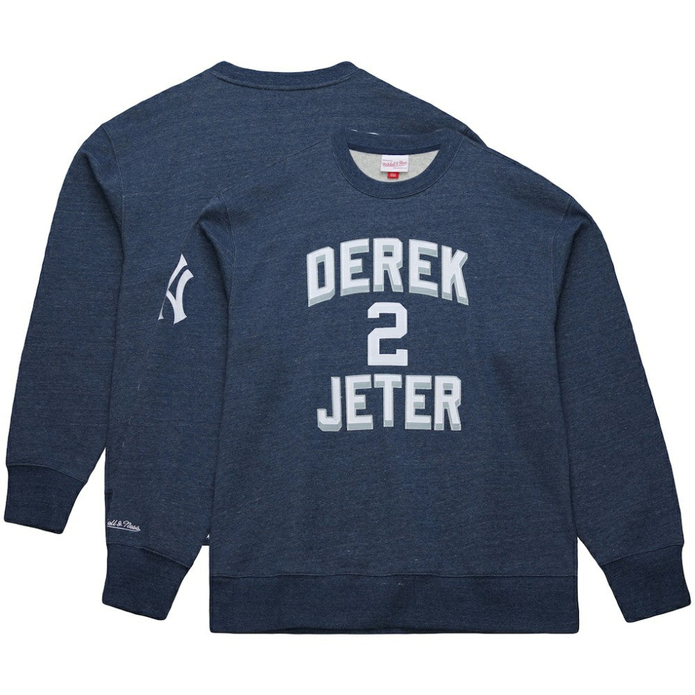 Derek Jeter New York Yankees Mitchell & Ness Legends Collection Vintage Logo Fleece Name & Number Pullover Sweatshirt - MLB Pullover