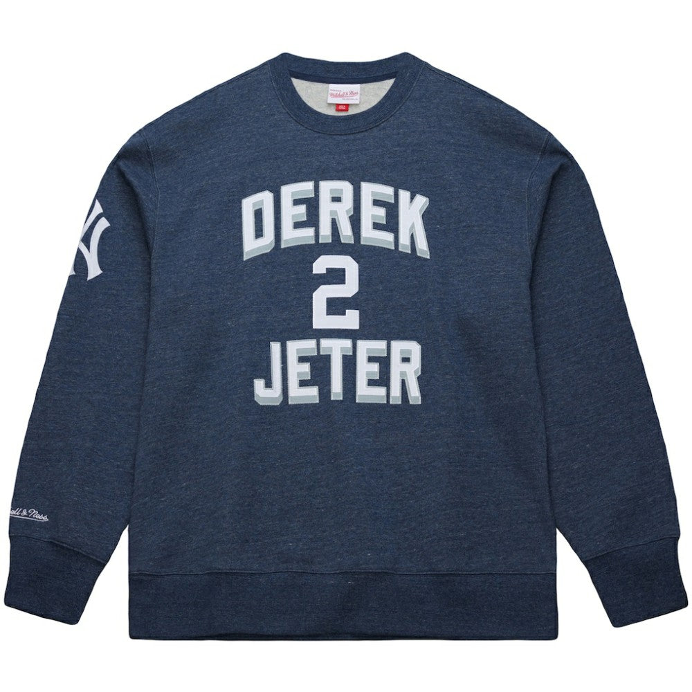 Derek Jeter New York Yankees Mitchell & Ness Legends Collection Vintage Logo Fleece Name & Number Pullover Sweatshirt - MLB Pullover