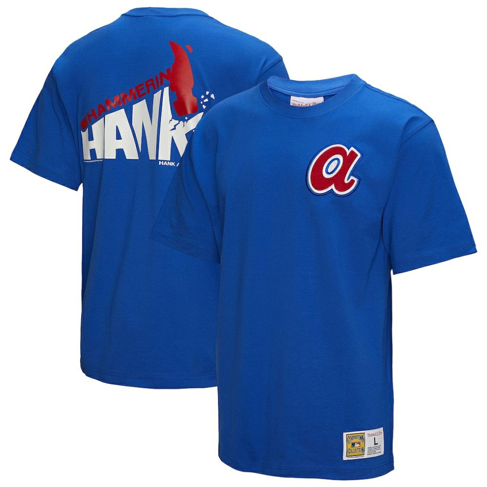 Hank Aaron Atlanta Braves Mitchell & Ness Legends Collection Vintage Logo T-Shirt - MLB T-shirts