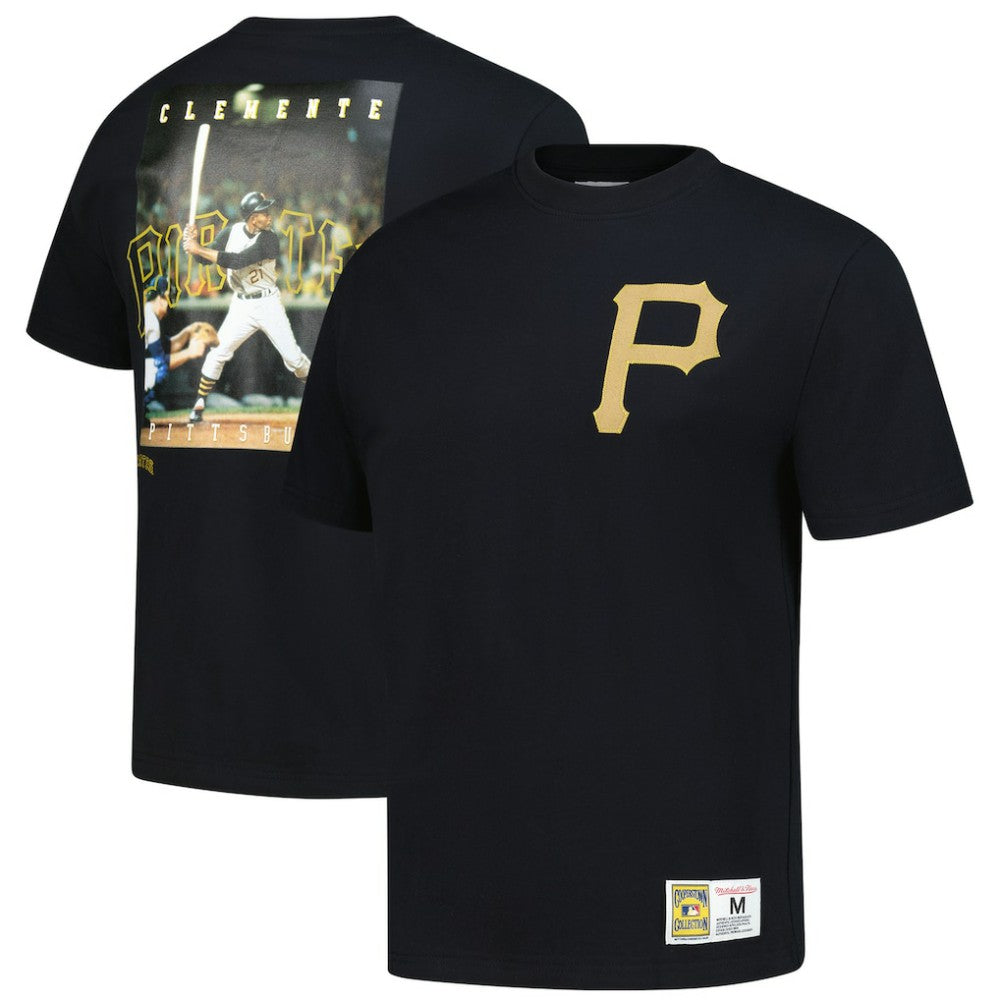 Roberto Clemente Pittsburgh Pirates Mitchell & Ness Legends Collection Vintage Logo T-Shirt - MLB T-shirts