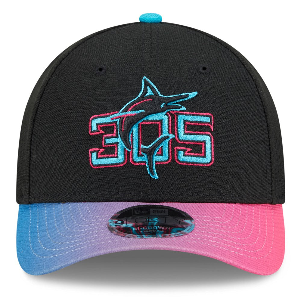Miami Marlins New Era 2025 City Connect 9FORTY M-Crown Adjustable Hat - MLB Hats