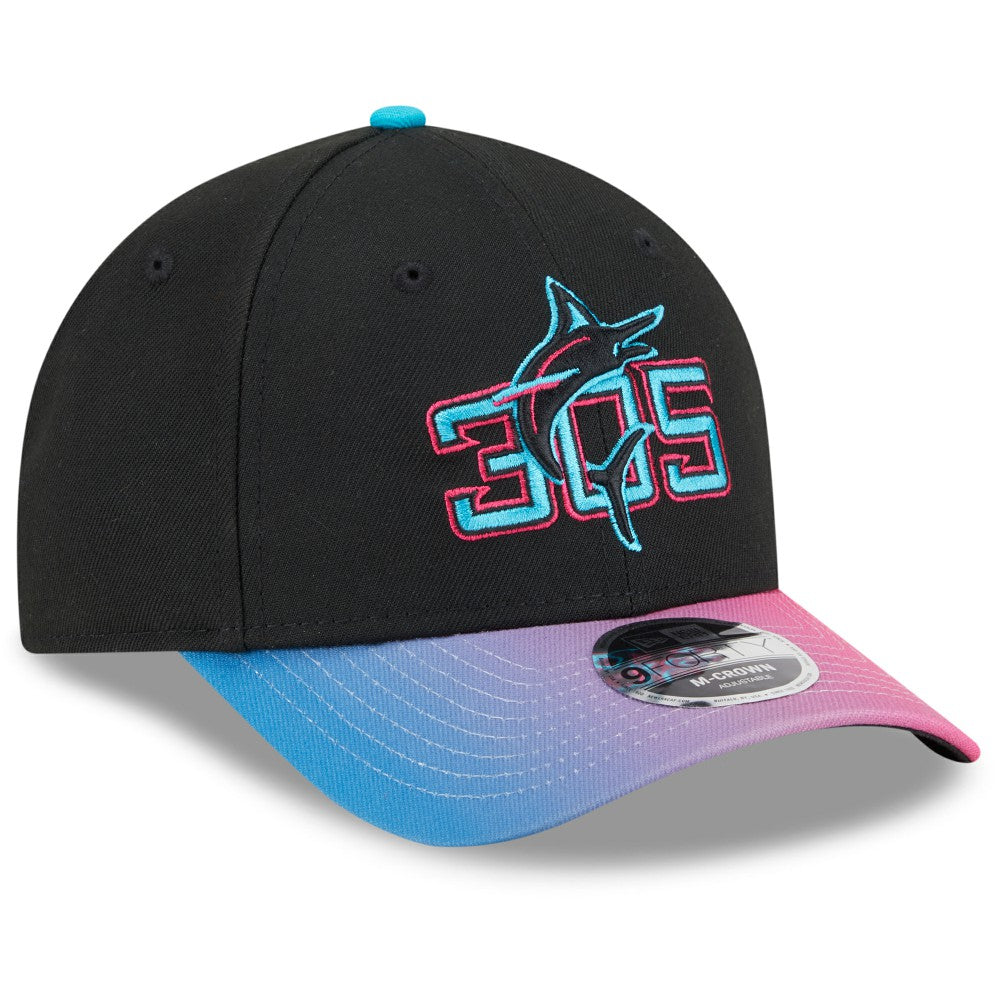Miami Marlins New Era 2025 City Connect 9FORTY M-Crown Adjustable Hat - MLB Hats