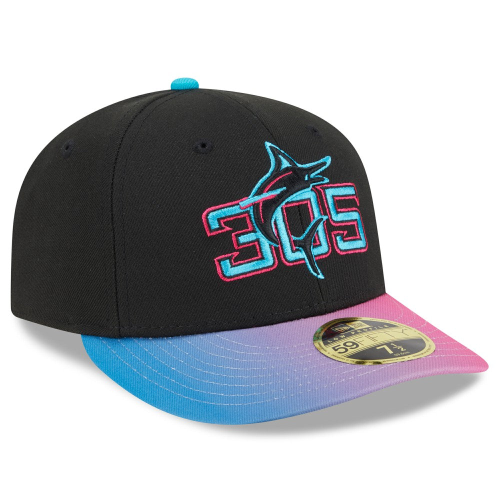 Miami Marlins New Era 2025 City Connect Low Profile 59FIFTY Fitted Hat - MLB Hats