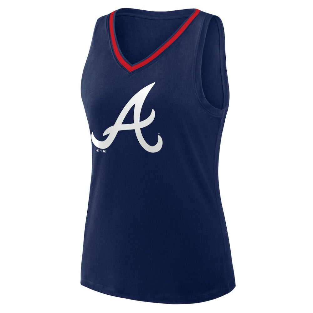 Atlanta Braves Logo Athletic Women's Stellar Win V-Neck Tank Top - MLB Tanks
