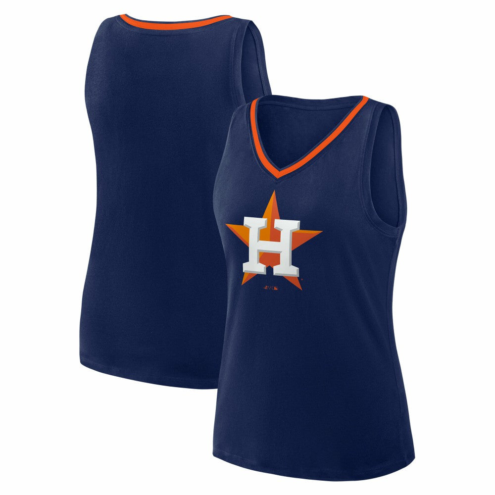 Houston Astros Logo Athletic Women's Stellar Win V-Neck Tank Top - MLB Tanks