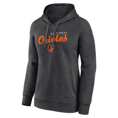 Baltimore Orioles Logo Athletic Women's Logo Triumphant V-Neck Pullover Hoodie - MLB Hoodies