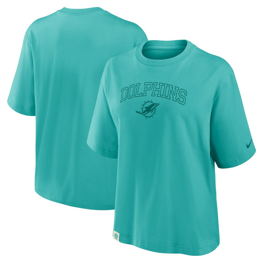 Miami Dolphins Women's Glory Arch Boxy T-Shirt | NFL On sale