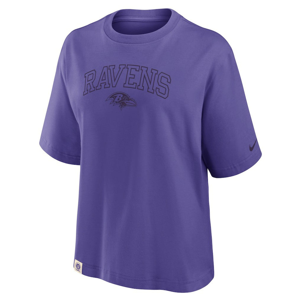 Baltimore Ravens Women's Glory Arch Boxy T-Shirt | NFL Discount