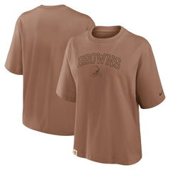 Cleveland Browns Women's Glory Arch Boxy T-Shirt | NFL Outlet