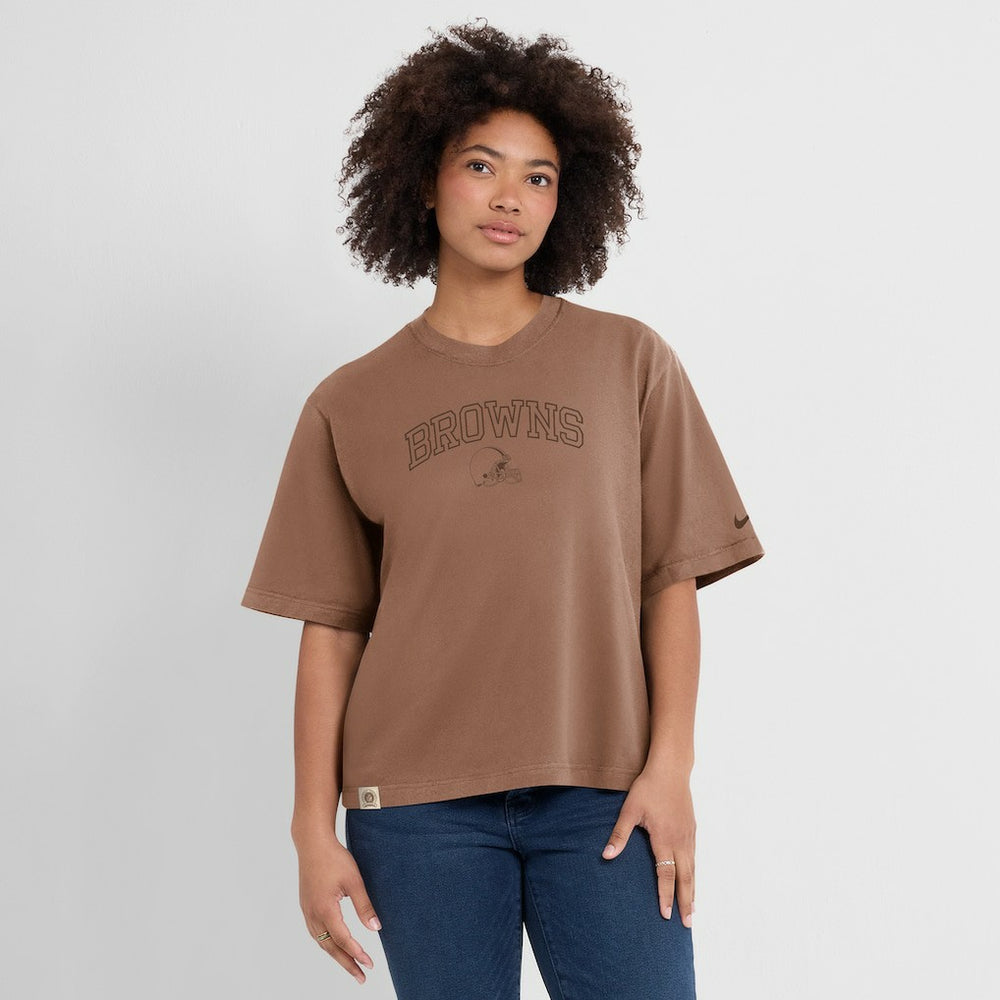 Cleveland Browns Women's Glory Arch Boxy T-Shirt | NFL Outlet