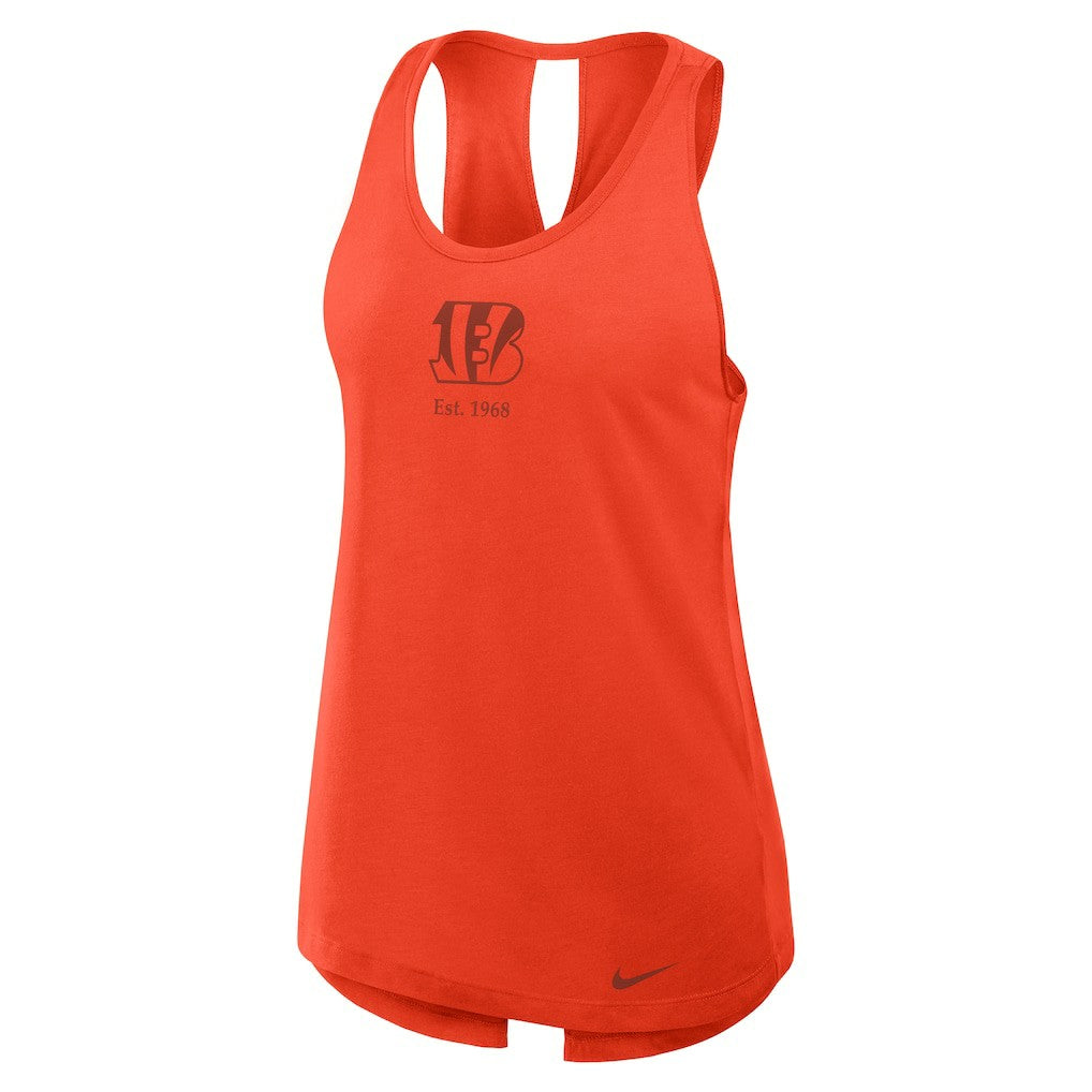 Cincinnati Bengals Women's Glory Open-Back Crisscross Dri-FIT Tank Top | NFL Discount