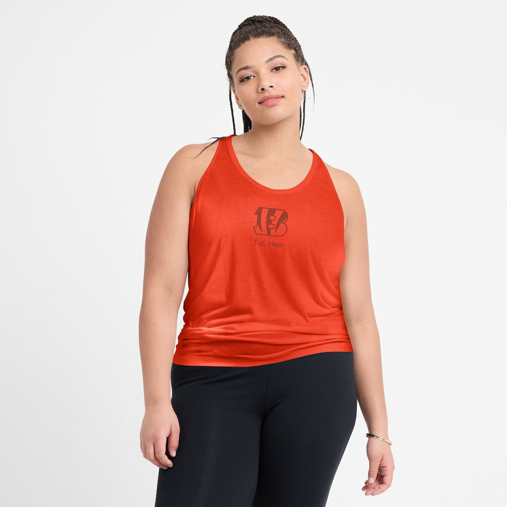 Cincinnati Bengals Women's Glory Open-Back Crisscross Dri-FIT Tank Top | NFL Discount