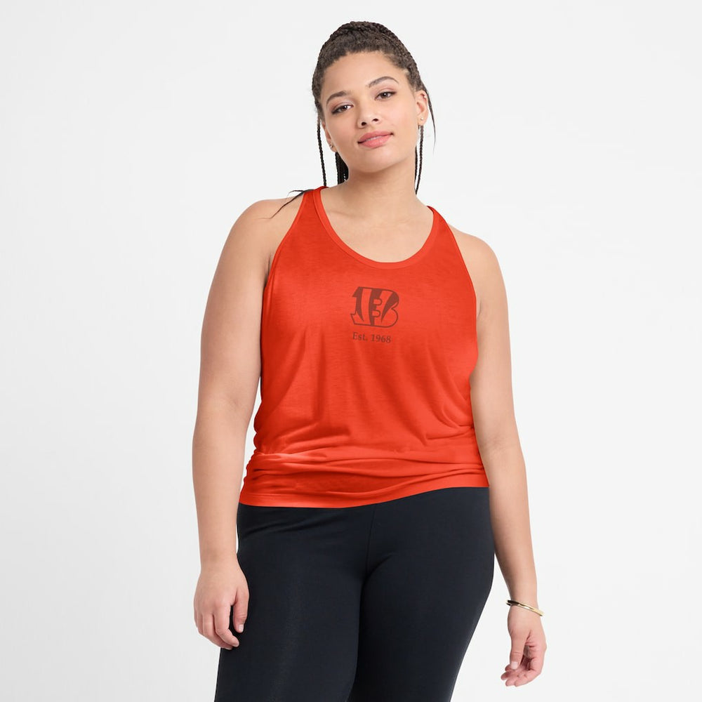 Cincinnati Bengals Women's Glory Open-Back Crisscross Dri-FIT Tank Top | NFL Discount