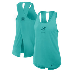 Miami Dolphins Women's Glory Open-Back Crisscross Dri-FIT Tank Top | NFL On sale