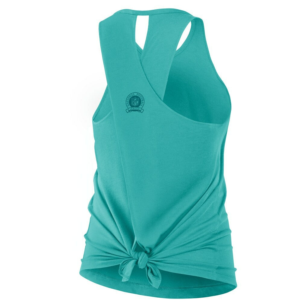 Miami Dolphins Women's Glory Open-Back Crisscross Dri-FIT Tank Top | NFL On sale
