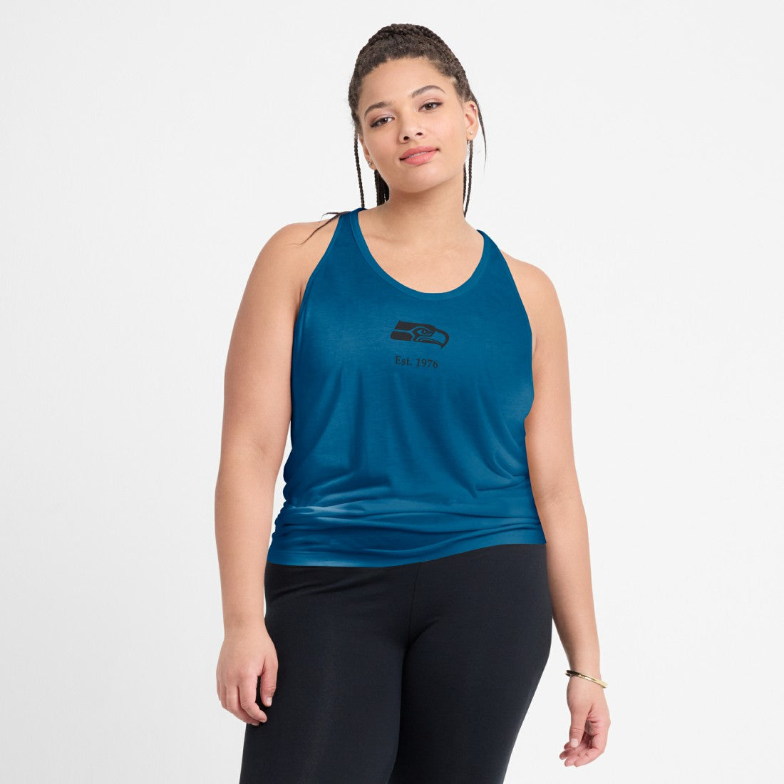 Seattle Seahawks Women's Glory Open-Back Crisscross Dri-FIT Tank Top | NFL Outlet