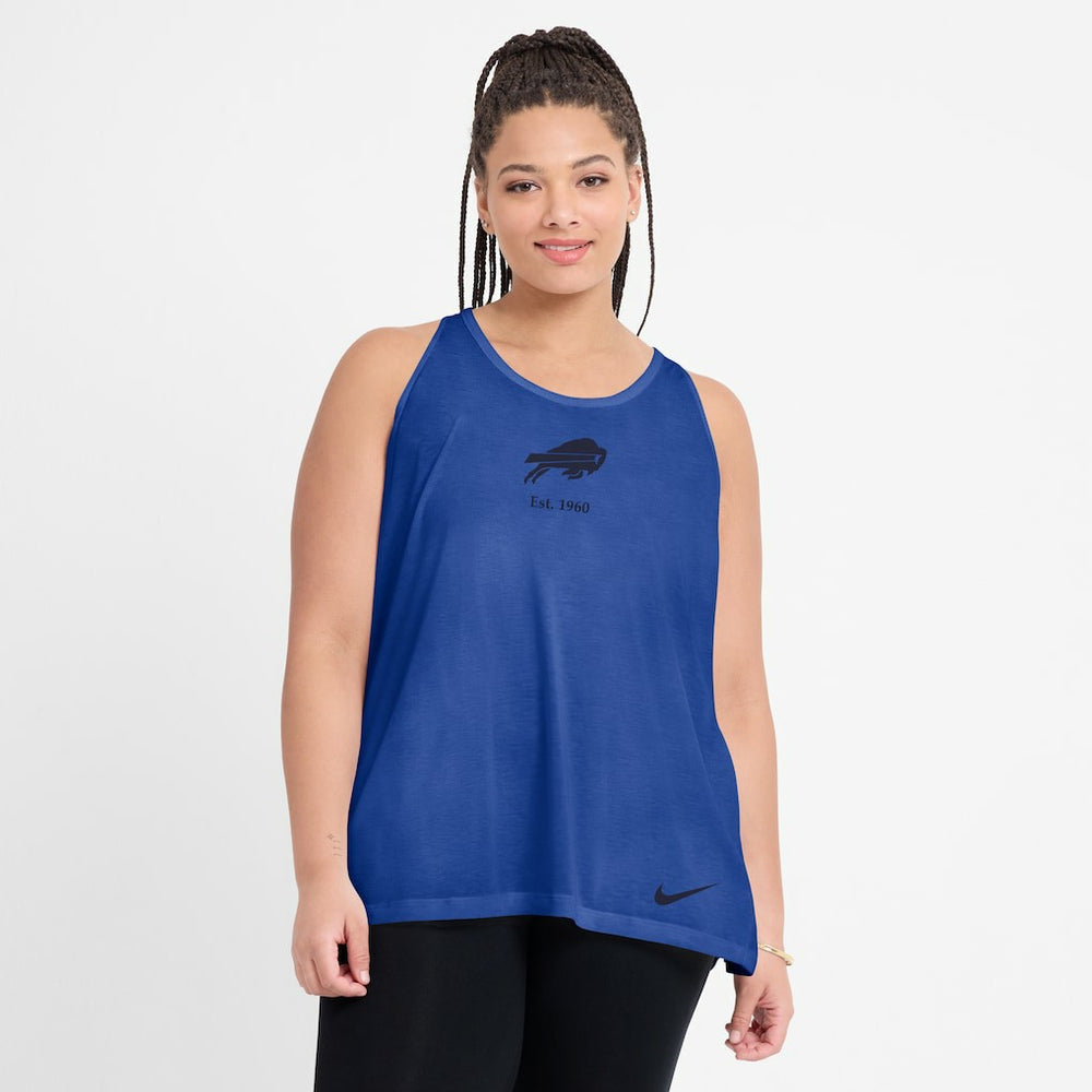 Buffalo Bills Women's Glory Open-Back Crisscross Dri-FIT Tank Top | NFL Outlet