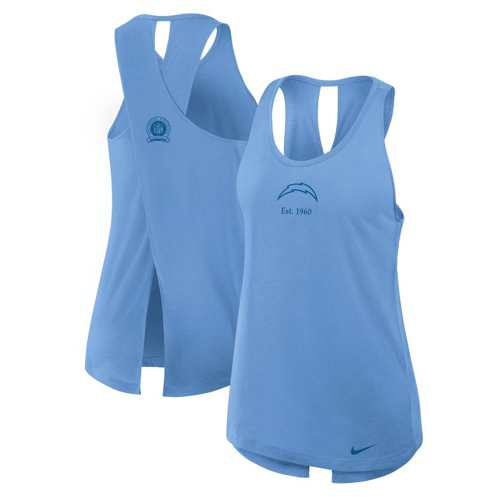 Los Angeles Chargers Women's Glory Open-Back Crisscross Dri-FIT Tank Top | NFL Hot