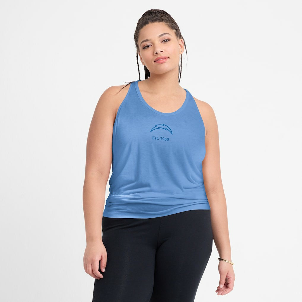 Los Angeles Chargers Women's Glory Open-Back Crisscross Dri-FIT Tank Top | NFL Hot
