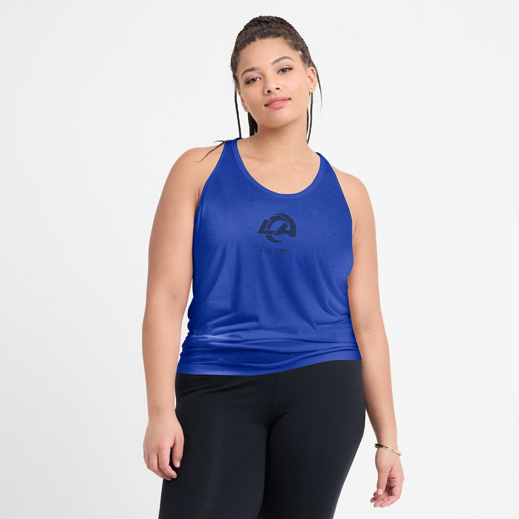 Los Angeles Rams Women's Glory Open-Back Crisscross Dri-FIT Tank Top | NFL Outlet