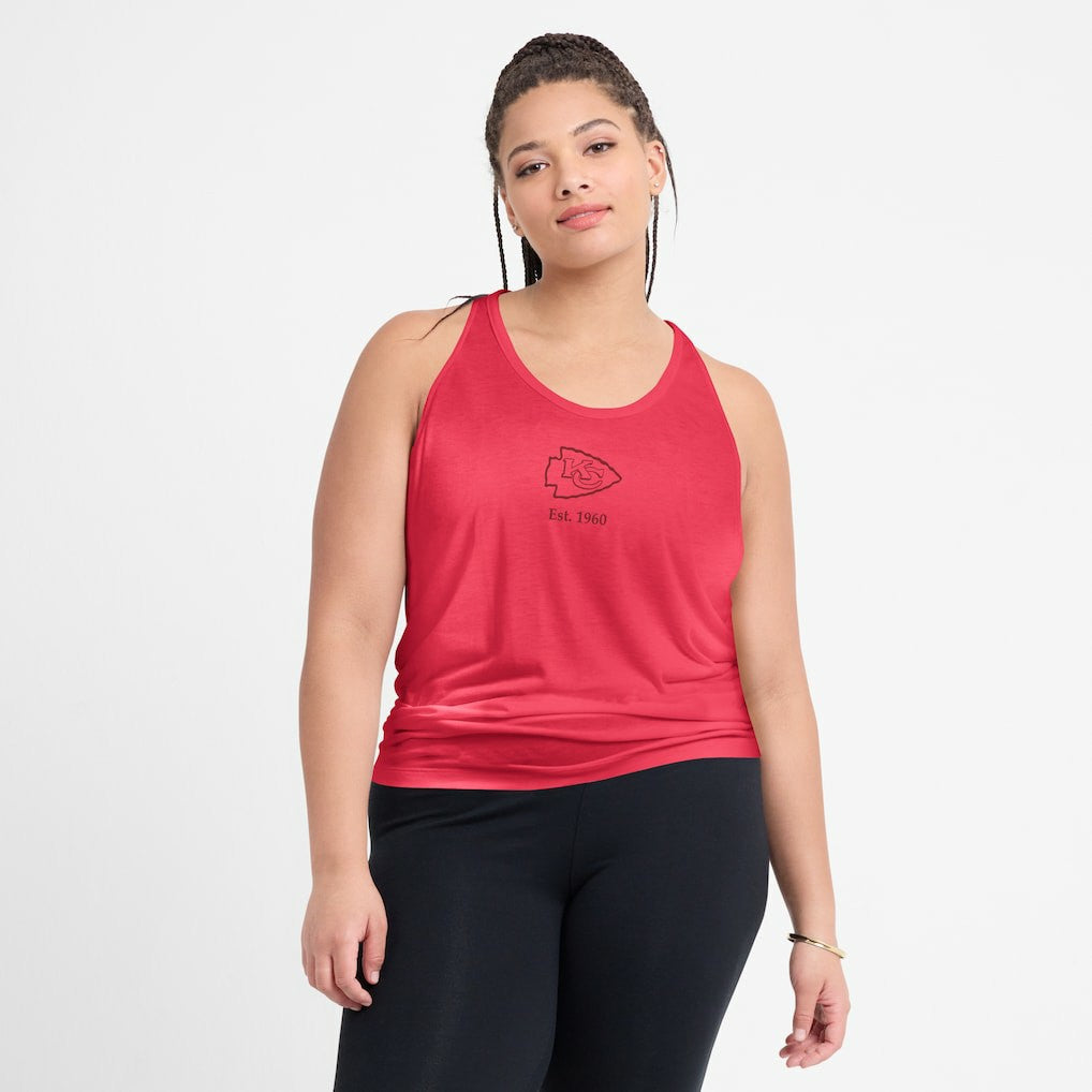 Kansas City Chiefs Women's Glory Open-Back Crisscross Dri-FIT Tank Top | NFL Outlet