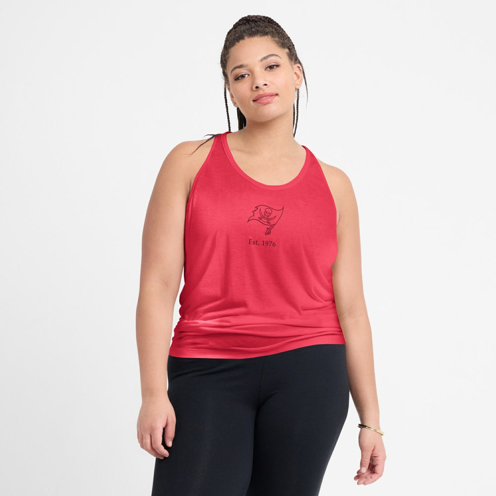 Tampa Bay Buccaneers Women's Glory Open-Back Crisscross Dri-FIT Tank Top | NFL Outlet