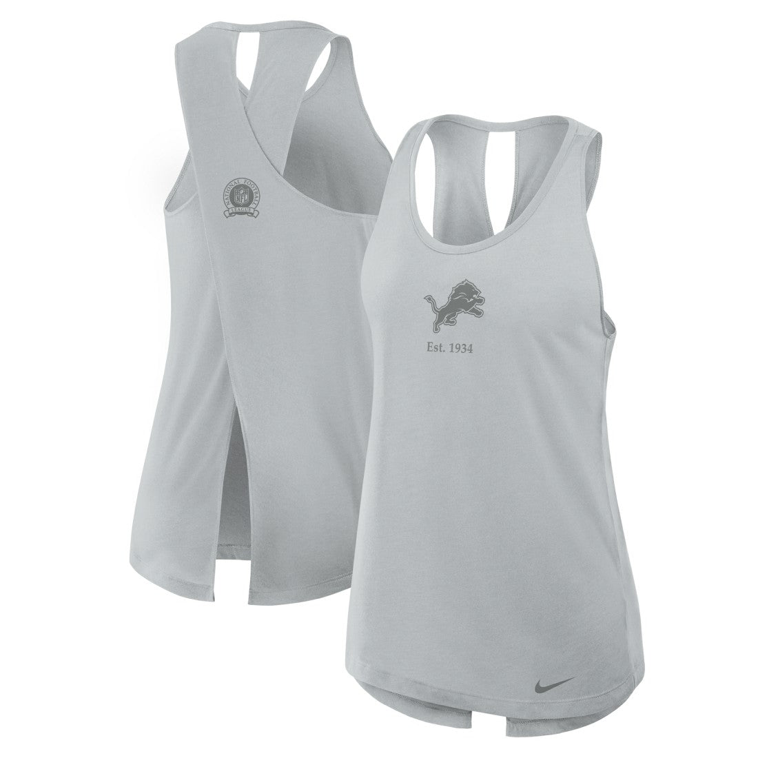 Detroit Lions Women's Glory Open-Back Crisscross Dri-FIT Tank Top | NFL Outlet